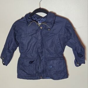 Vintage OshKosh B'gosh Navy Hooded Utility Cabincore Jacket, 3T